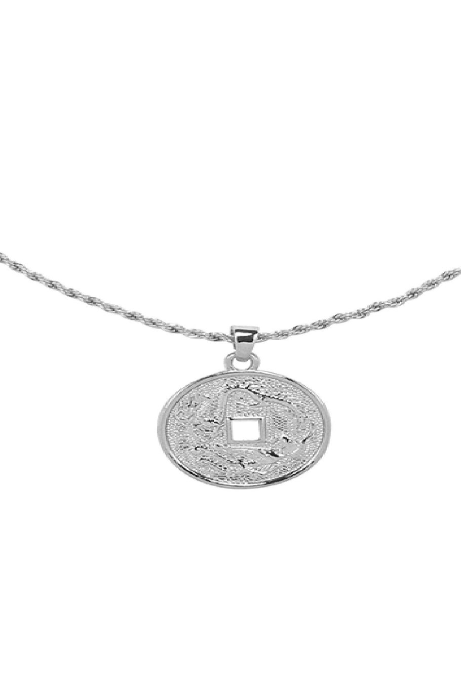 necklace mythological coin argenté plaqué couleur or Image2